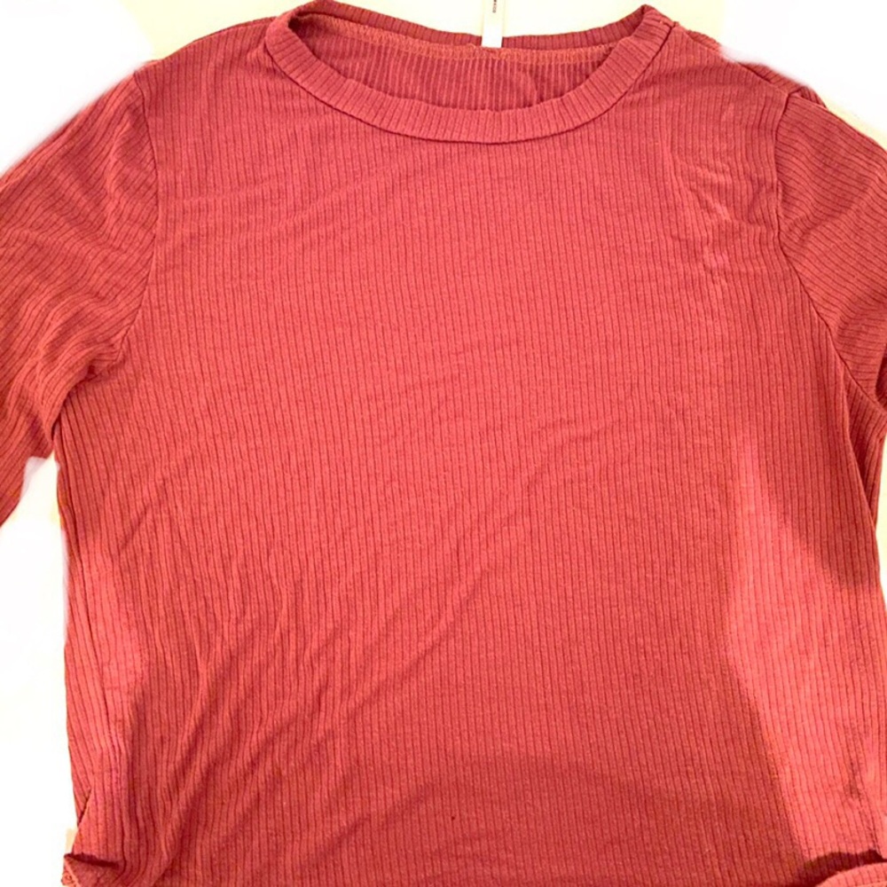 Lulu‘s basics long sleeve soft beige/Burgundy